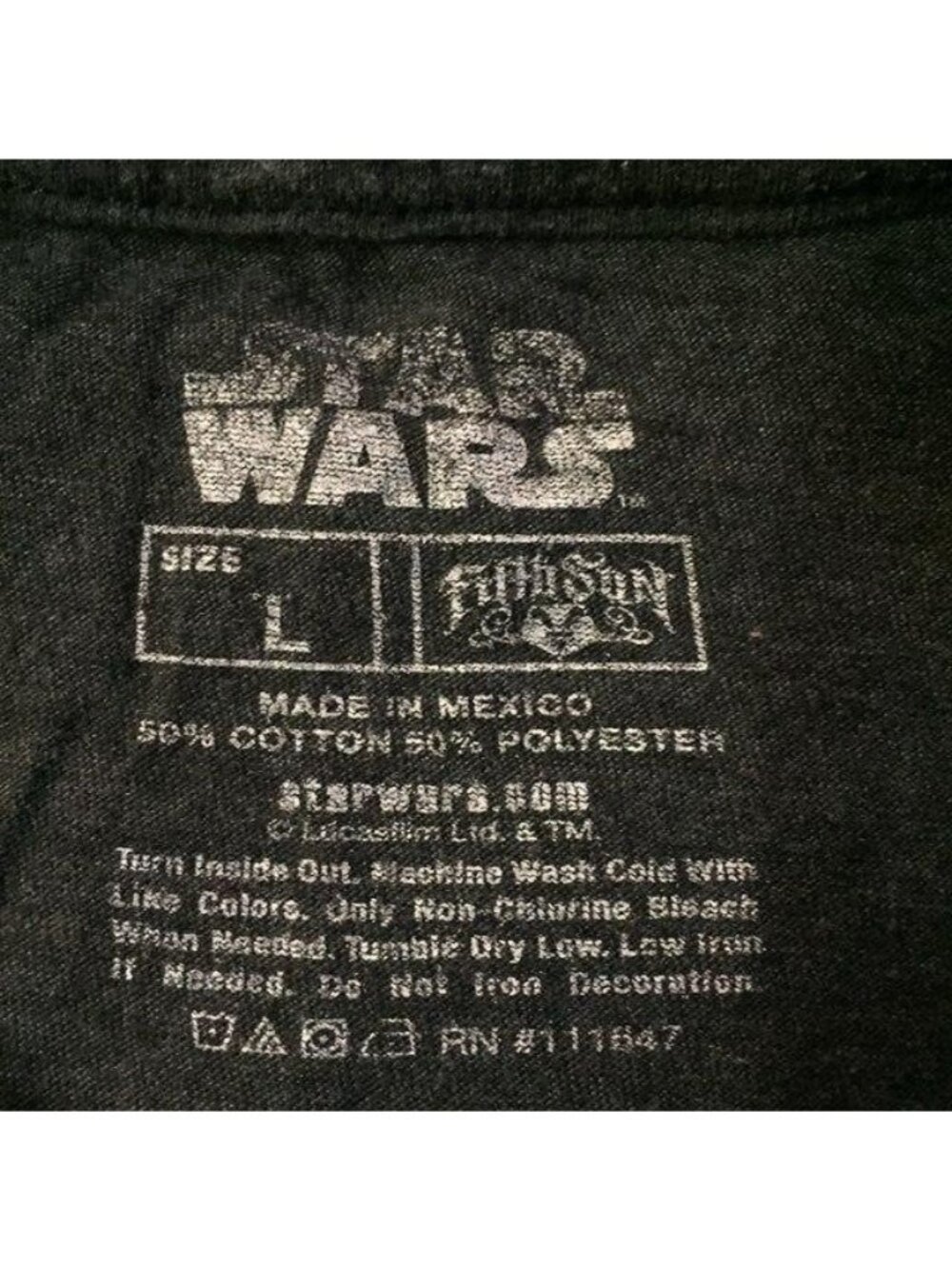 Star Wars Darth Vader Floral Graphic T Shirt Mens L Gray Fifth Sun Used - Picture 3 of 5